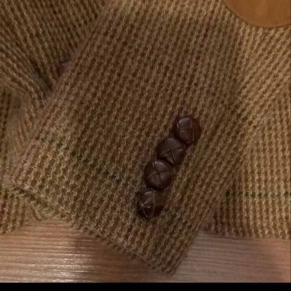 Ralph Lauren Rugby Tweed Blazer sz 2 fit n flair. VINTAGE SOLD - Picture 3 of 12